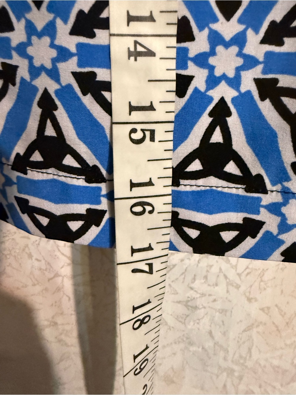 Golftini Blue Geometric Print Side Zip 2 Side Pockets, Back Pocket Skort, Golf 6 - Picture 8 of 10